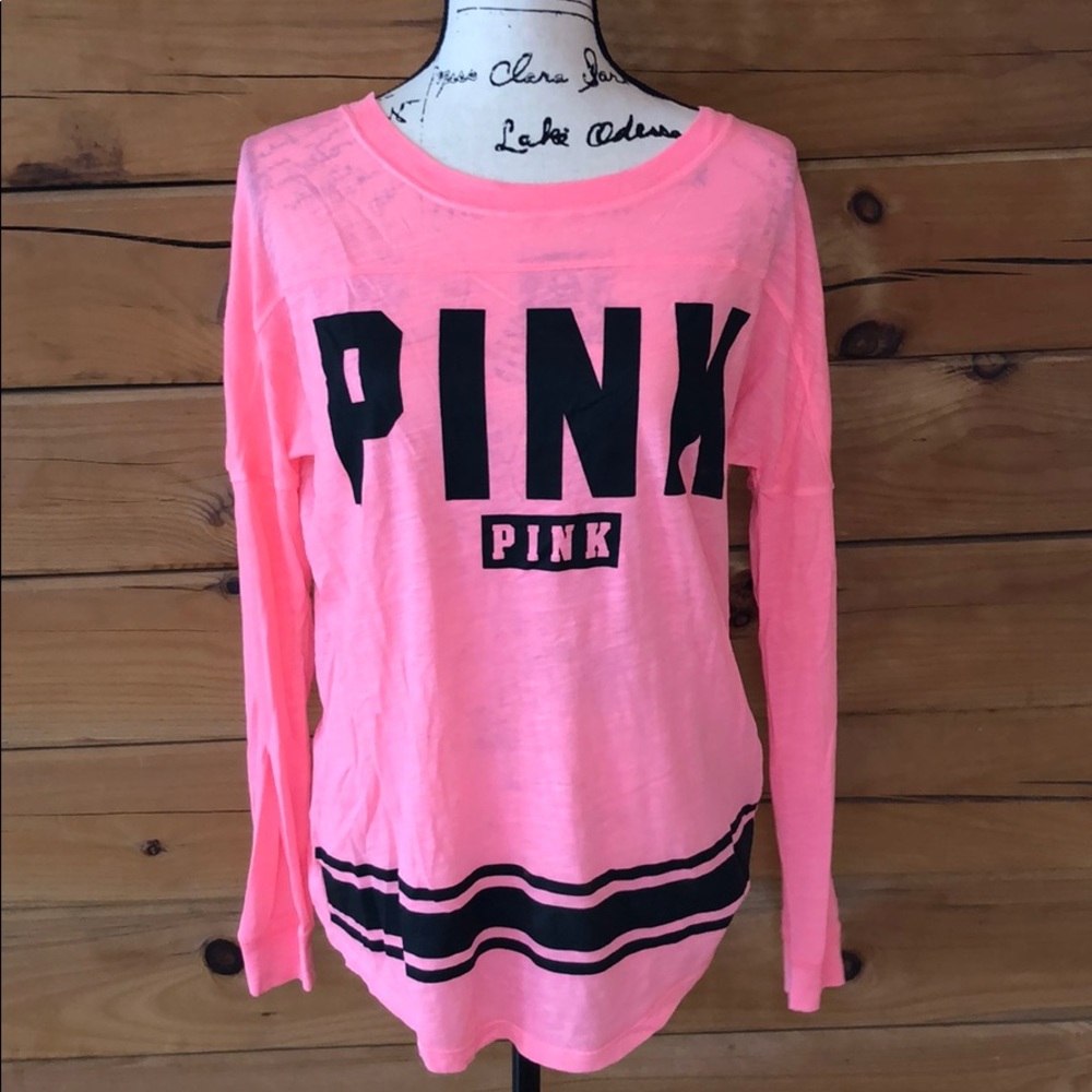 pink long sleeve shirt